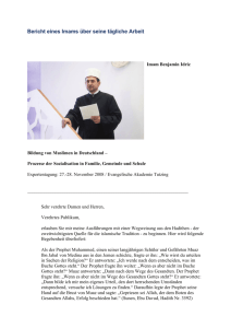 Imam Benjamin Idriz Bildung von Muslimen in Deutschland