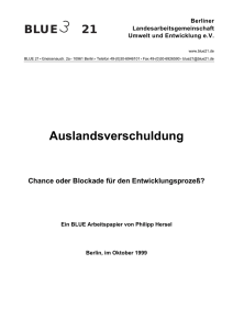 Auslandsverschuldung - Chance oder Blockade für den