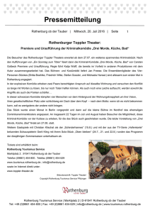 Pressemitteilung - Rothenburg ob der Tauber