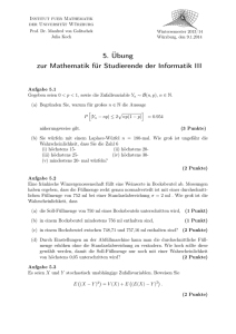 5. Übungsblatt - Institut für Mathematik