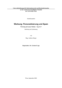Werbung: Personalisierung und Spam