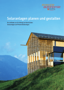 Solaranlagen planen und gestalten