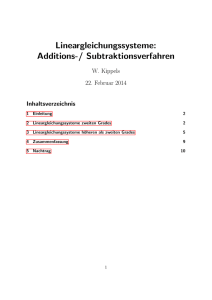 Lineargleichungssysteme: Additions-/ Subtraktionsverfahren