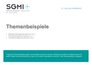Themenbeispiele - SGMI Management Institut St. Gallen
