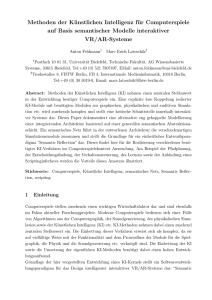 Methoden der Künstlichen Intelligenz für Computerspiele auf Basis