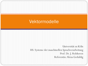 Vektormodelle - Universität zu Köln