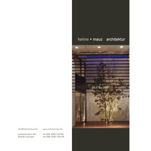 broschüre - hahne + mauz architektur