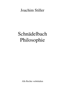 Schnädelbach Philosophie