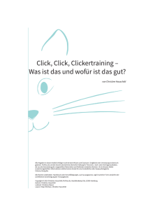 Click, Click, Clickertraining – Was ist das und wofür ist das gut?