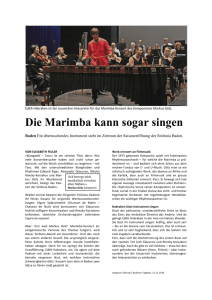 Die Marimba kann sogar singen