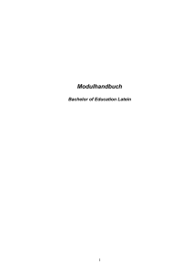 B.Ed. Latein - Klassische Philologie