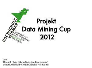 Projekt Data Mining Cup 2012