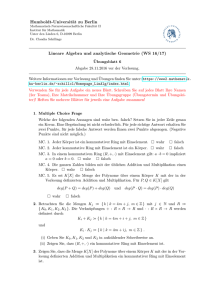 Blatt 6 - Institut fuer Mathematik - Humboldt