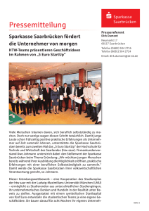 Pressemitteilung - Sparkasse Saarbrücken
