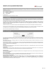 WESENTLICHE ANLEGERINFORMATIONEN m4