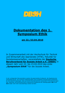 Dokumentation Symposium Ethik - Berufskongress Soziale Arbeit