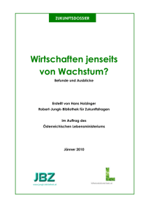 Wirtschaften jenseits von Wachstum?