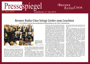 Bremer Raths-Chor bringt Lieder zum Leuchten Heiligenloh holt das