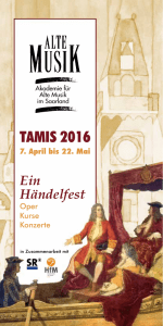 tamis 2016 - Akademie für Alte Musik im Saarland