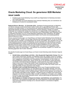 Oracle Marketing Cloud: So generieren B2B Marketer neue Leads