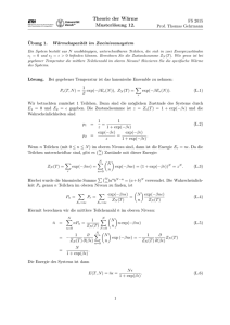 Theorie der Wärme Musterlösung 12.