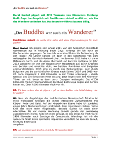„Der Buddha war auch ein Wanderer“