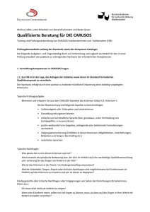 Qualifizierte Beratung für DIE CARUSOS