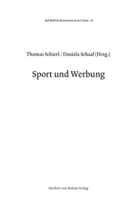 Sport und Werbung - Herbert von Halem Verlag