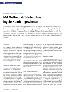 Mit Outbound-Telefonaten loyale Kunden gewinnen