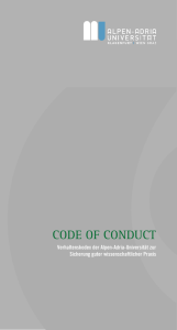 code of conduct - Alpen-Adria