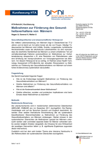 Kurzfassung HTA Maßnahmen zur Förderung des Gesund