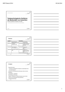 ISFP Zürich 2014 05.06.2014 1 Testpsychologische Verfahren als