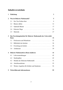 Inhaltsverzeichnis - Forschungsinstitut für Diskrete Mathematik