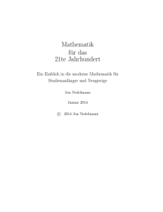 Mathematik für das 21te Jahrhundert