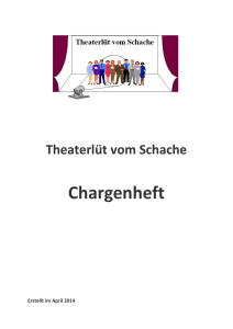Chargenheft - Theaterlüt vom Schache