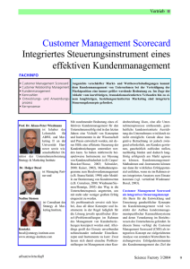 Customer Management Scorecard Integriertes