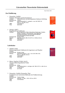 Literaturliste Theoretische Elektrotechnik - iae.uni