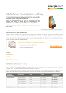 Holz-Alu-Fenster - Vorteile, Nachteile und Preise