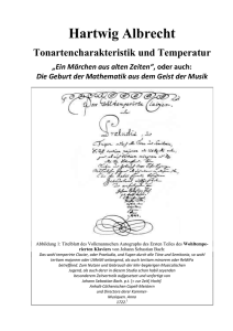 Hartwig Albrecht Tonartencharakteristik und Temperatur