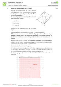 a) Angeben der Koordinaten von C, D und S2 (9P