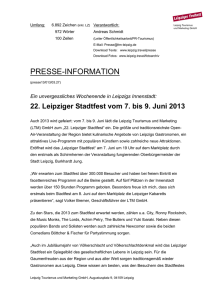 presse-information - Leipzig Tourismus und Marketing GmbH
