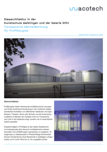Glasarchitektur in der Kunstschule Waiblingen und der