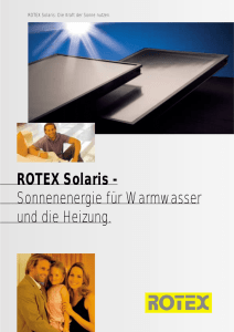ROTEX Solaris - Sonnenenergie für Warmwasser und die Heizung.