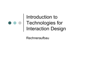 Introduction to Technologies for Interaction Design