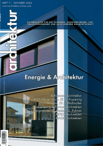 Architektur - Heft7 - Oktober 2006 - architektur