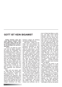 Gott ist kein Bigamist