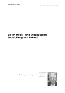 Bio im Möbel- und Innenausbau – Entwicklung und Zukunft