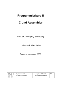Programmierkurs II C und Assembler - pi4