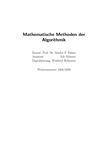 Mathematische Methoden der Algorithmik