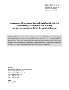 Anwendungshinweise Werbung